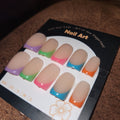Rainbow French Tip Press-On Nails