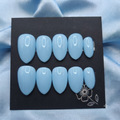 Baby Blue Handmade Gel Press-On Nails