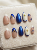 Blue Nebula Handmade Gel Press On Nails