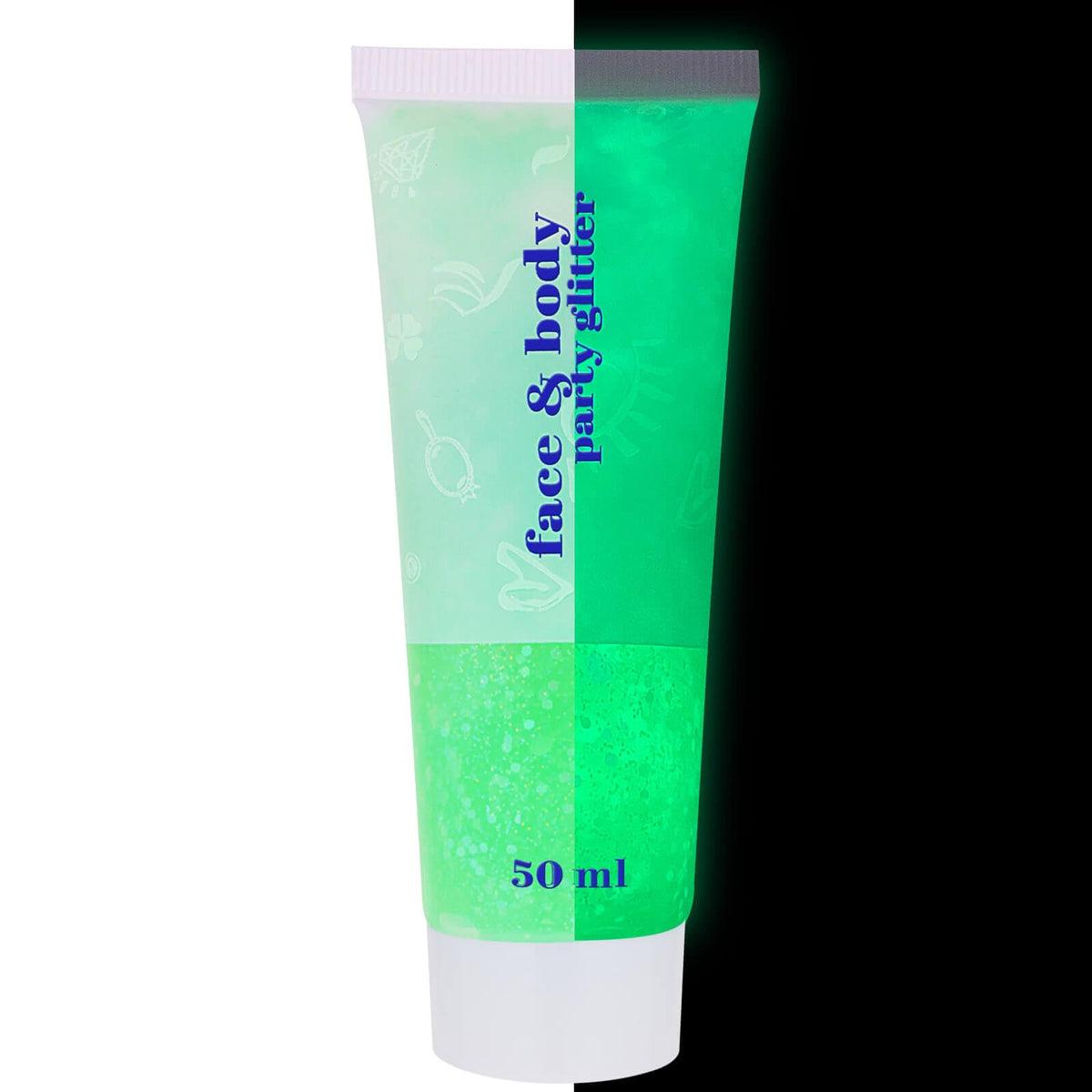 MEICOLY Chameleon Green Body Glitter,Holographic Self-Adhesive Face Glitter,Color Changing Mermaid Hair Glitter,Halloween Glitter Face Paint for Face Body Hair,St Patricks Day Accessories