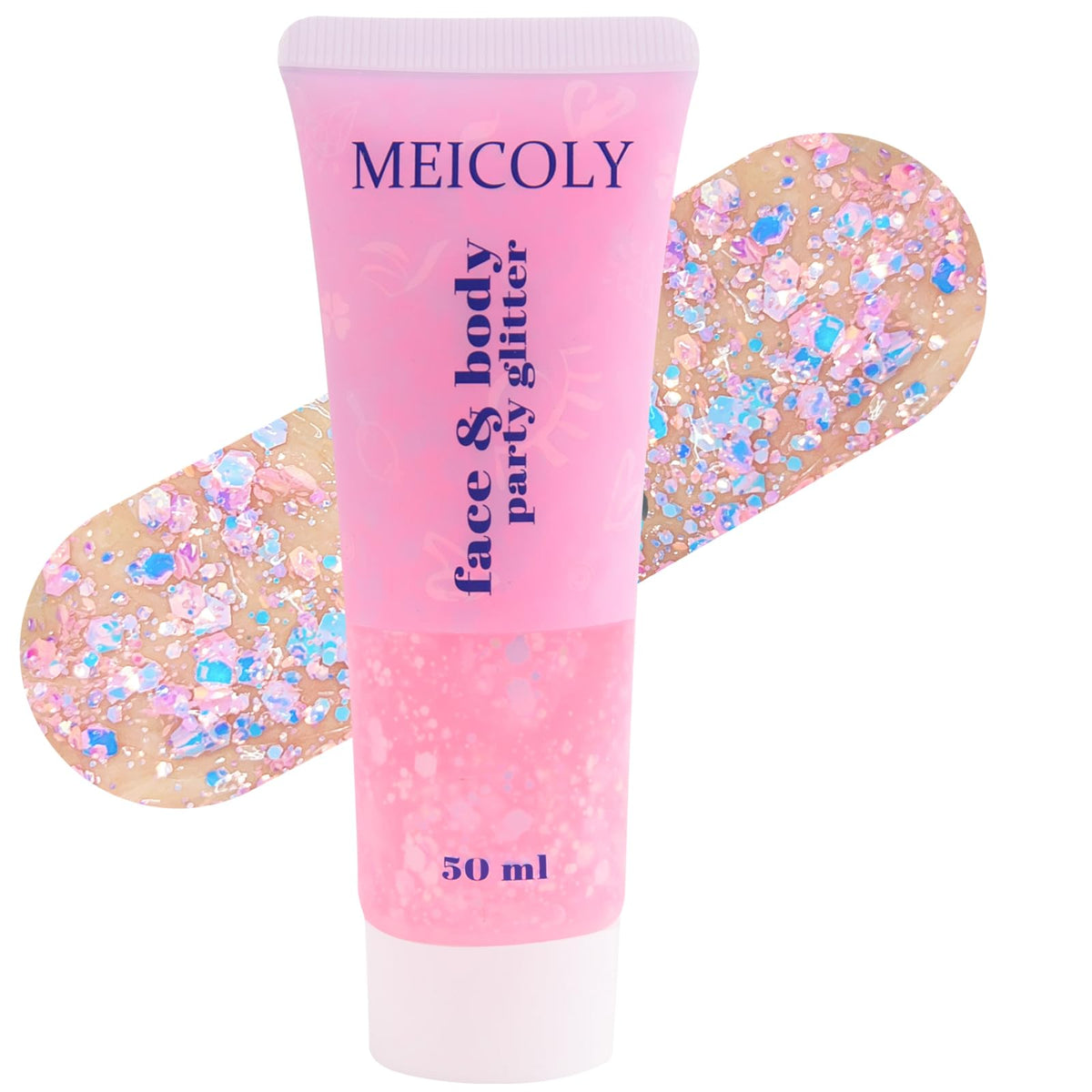 MEICOLY Chameleon Green Body Glitter,Holographic Self-Adhesive Face Glitter,Color Changing Mermaid Hair Glitter,Halloween Glitter Face Paint for Face Body Hair,St Patricks Day Accessories