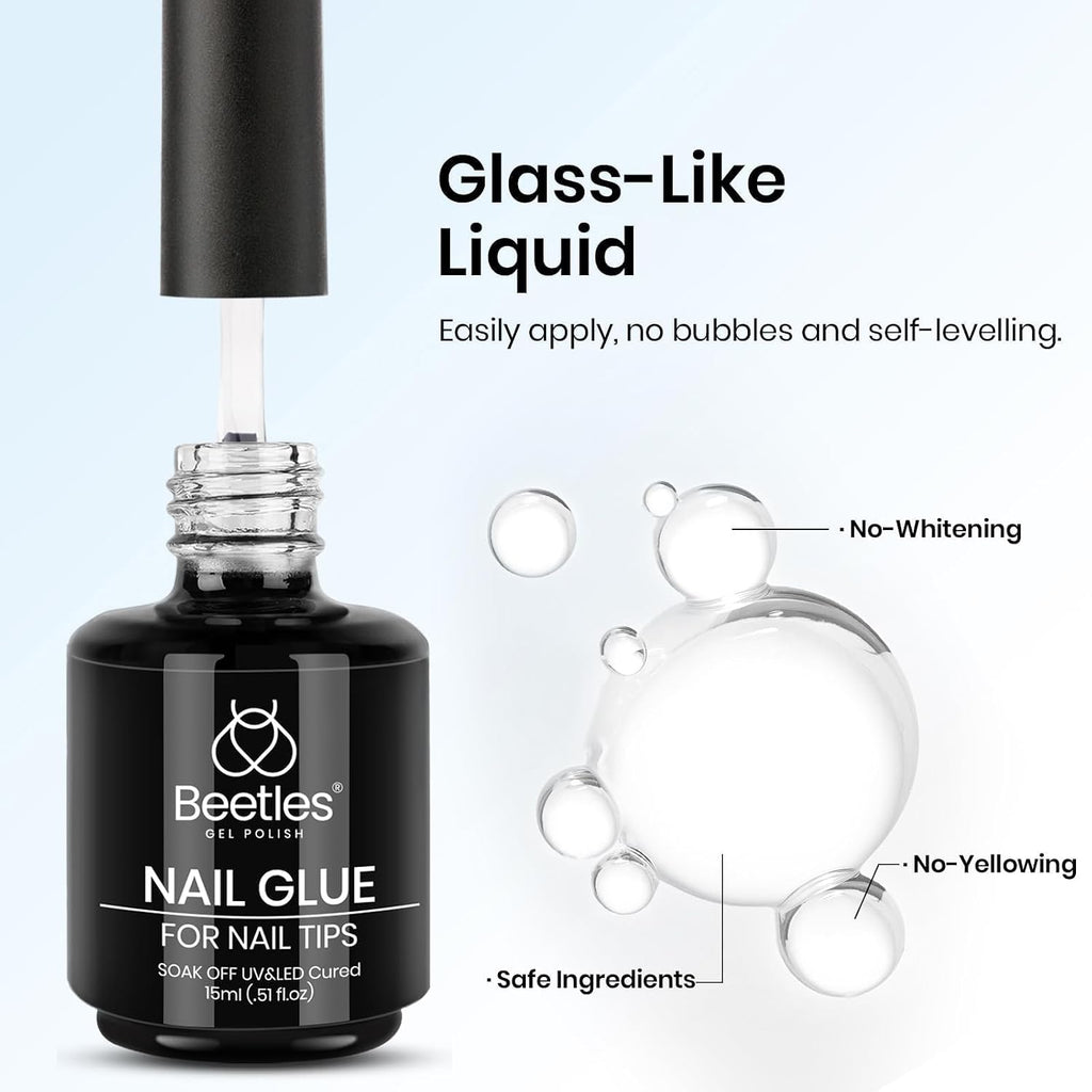 Beetles Gel Polish 9 in 1 Gel Nail Glue for Clear Acrylic Nail Tips