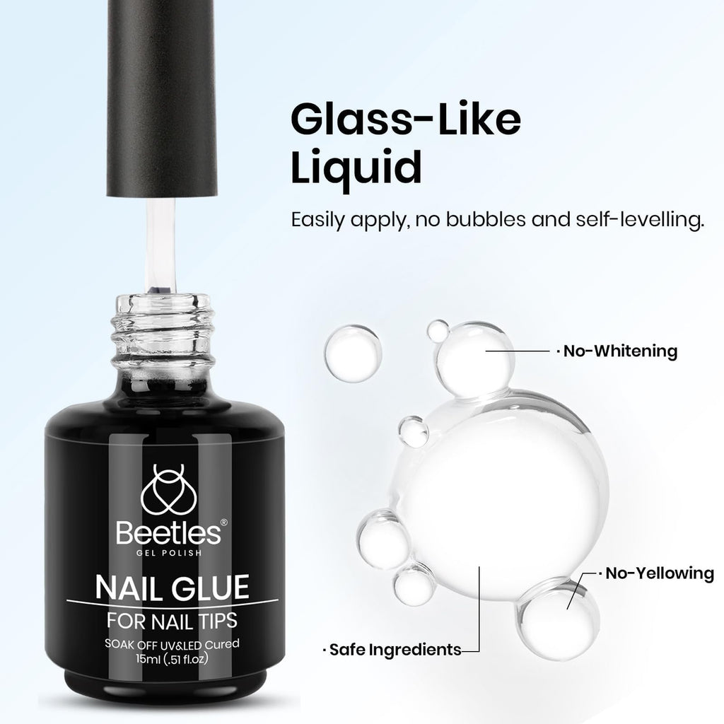 Beetles Builder Gel for Nails with Gel Base and Top Coat Set 3Pcs