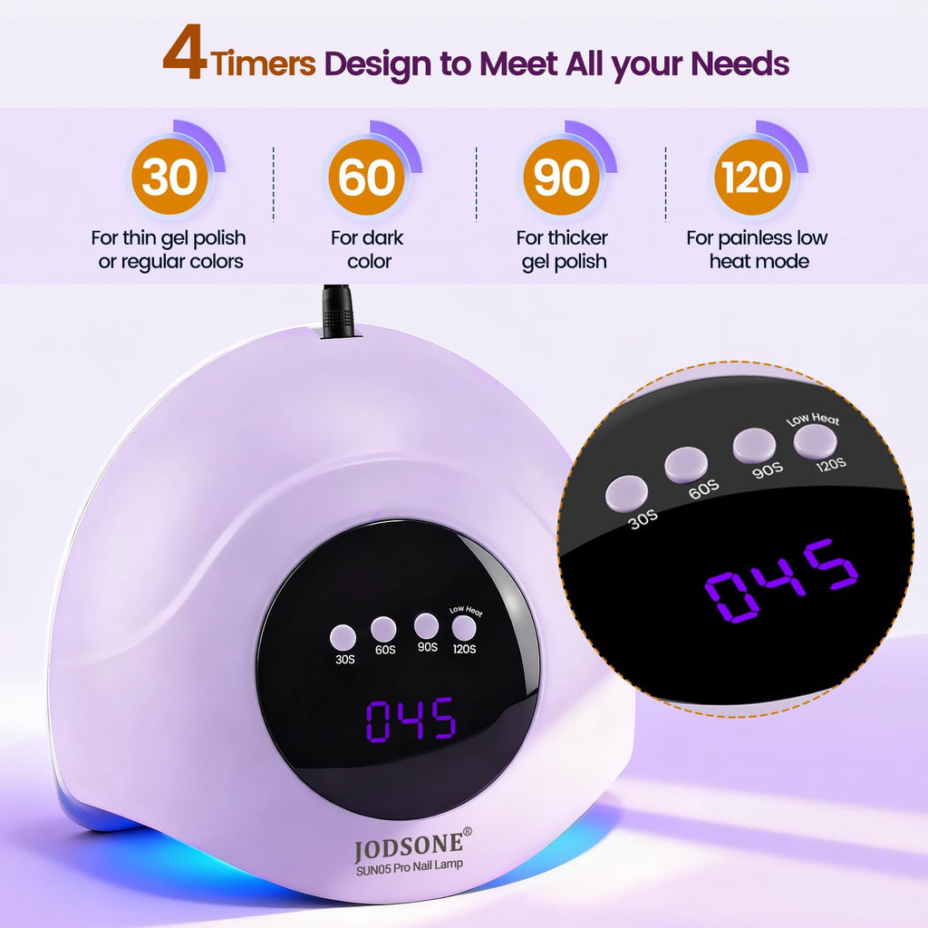 JODSONE U V LED Nail Lamp, Nail Dryer for Gel Polish, Led Light with Automatic Sensor & 4 Timers