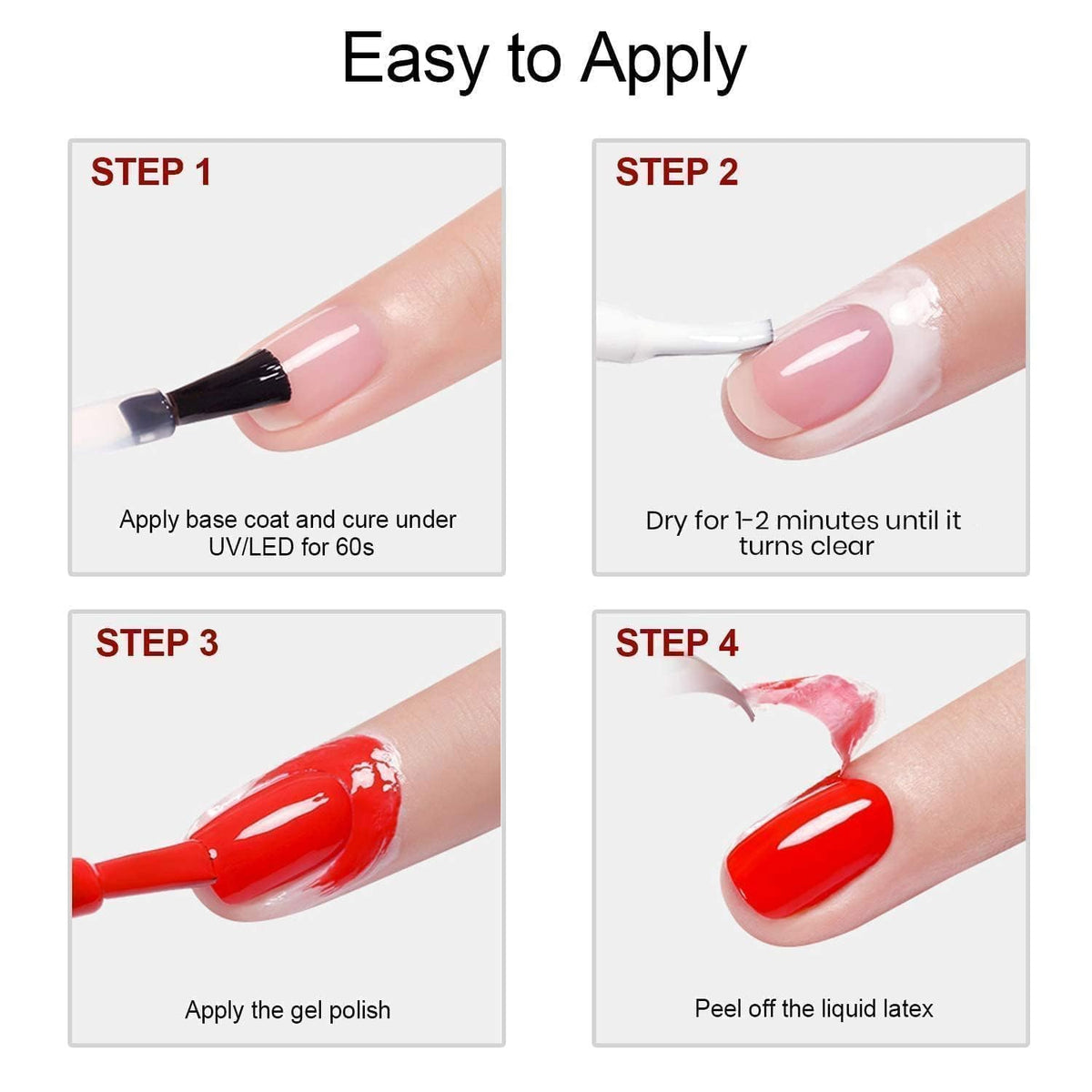 Beetles Builder Gel for Nails with Gel Base and Top Coat Set 3Pcs