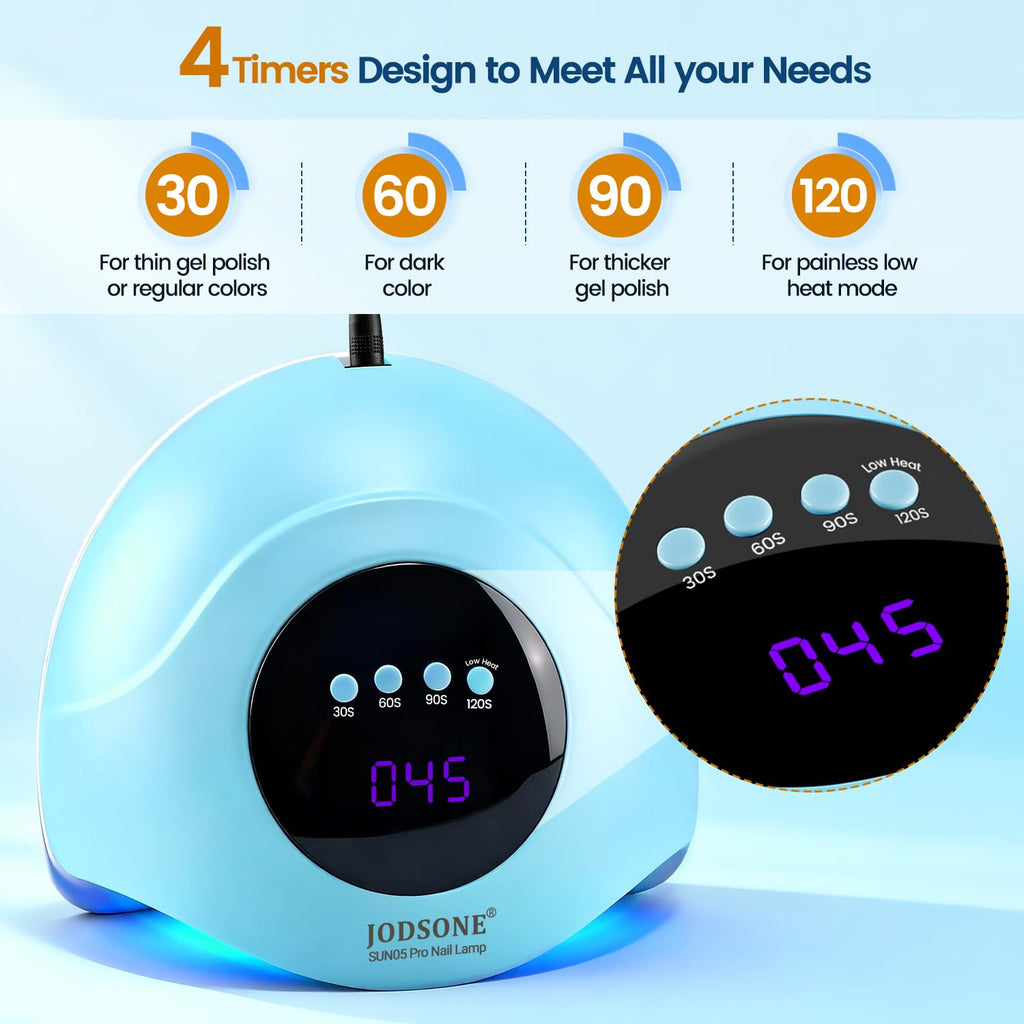 JODSONE U V LED Nail Lamp, Nail Dryer for Gel Polish, Led Light with Automatic Sensor & 4 Timers