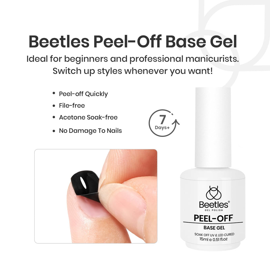 Beetles Builder Gel for Nails with Gel Base and Top Coat Set 3Pcs