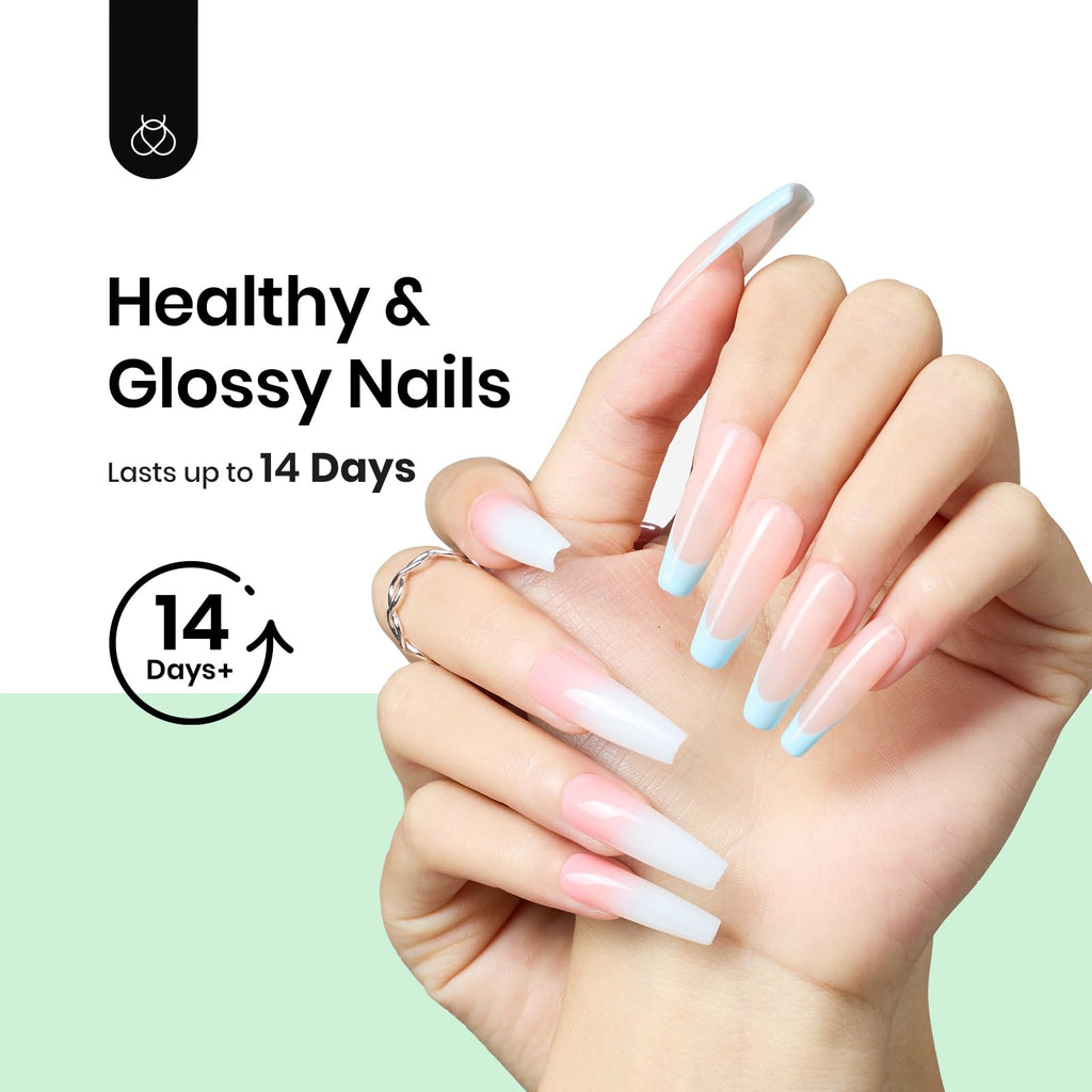 Beetles Builder Gel for Nails with Gel Base and Top Coat Set 3Pcs