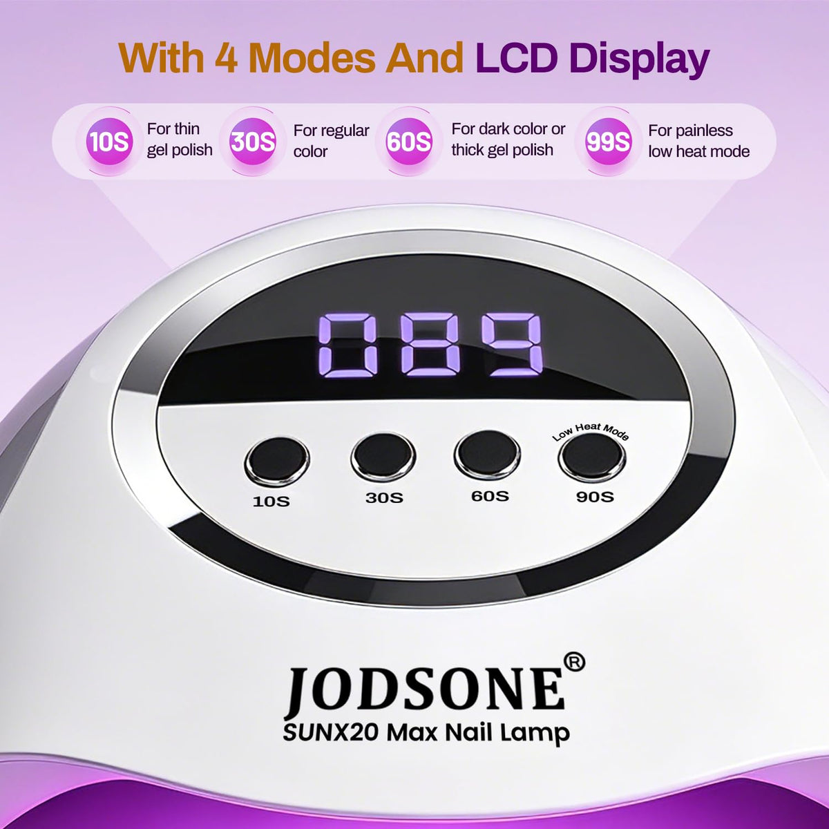 JODSONE U V LED Nail Lamp, Nail Dryer for Gel Polish, Led Light with Automatic Sensor & 4 Timers