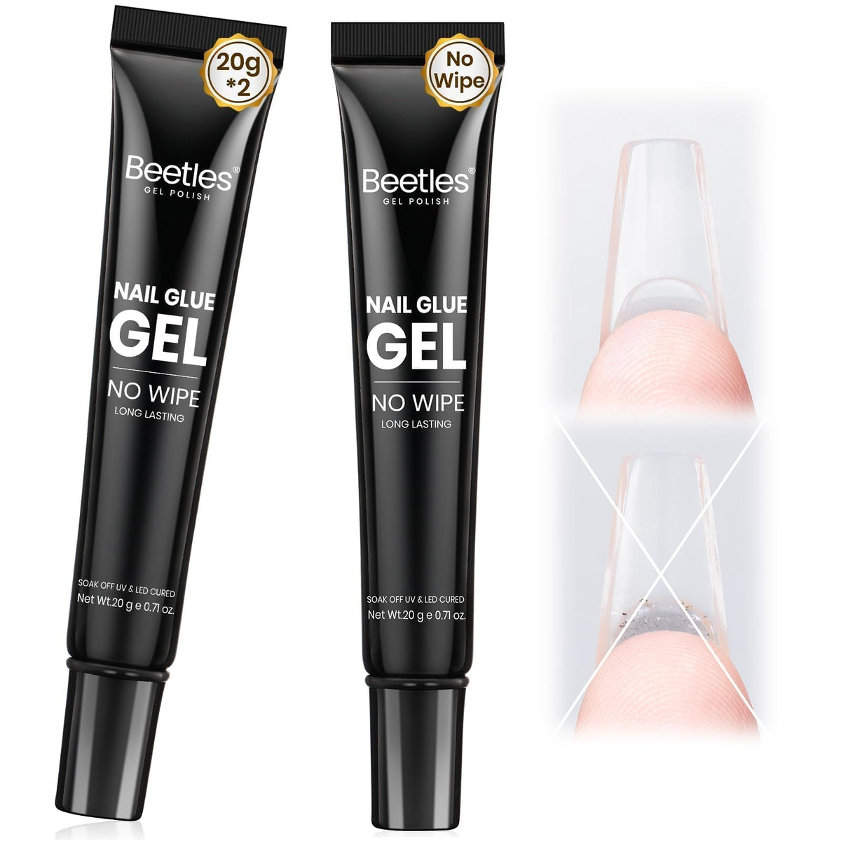 Beetles Gel Polish 9 in 1 Gel Nail Glue for Clear Acrylic Nail Tips