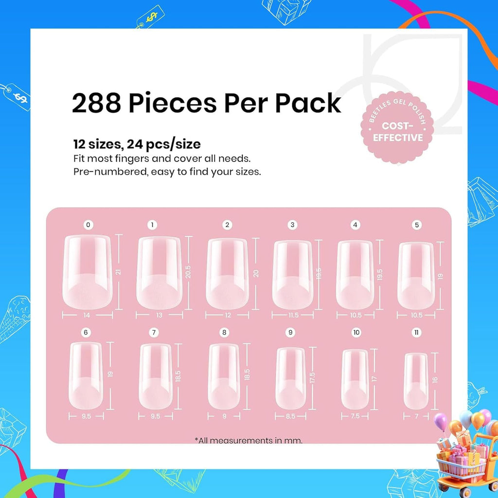 Beetles Gel Polish 9 in 1 Gel Nail Glue for Clear Acrylic Nail Tips