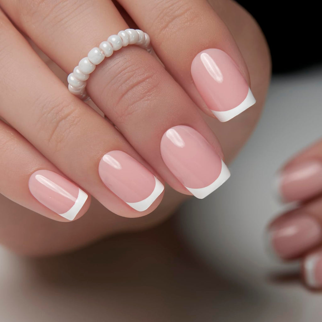 CurvLife Short Square Ombre Cat Eye Press On Nails, Obsidian Fade Black