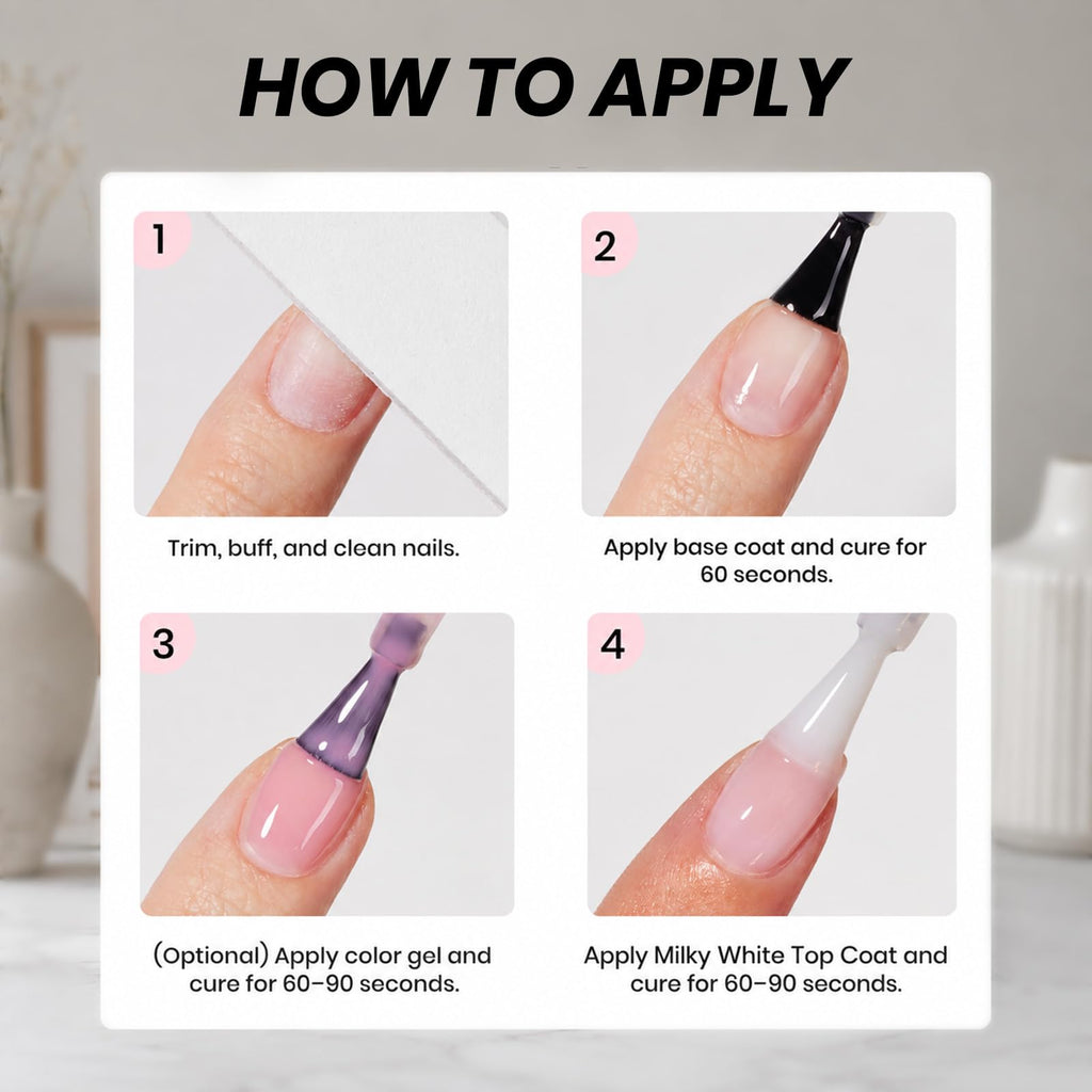 Beetles Builder Gel for Nails with Gel Base and Top Coat Set 3Pcs