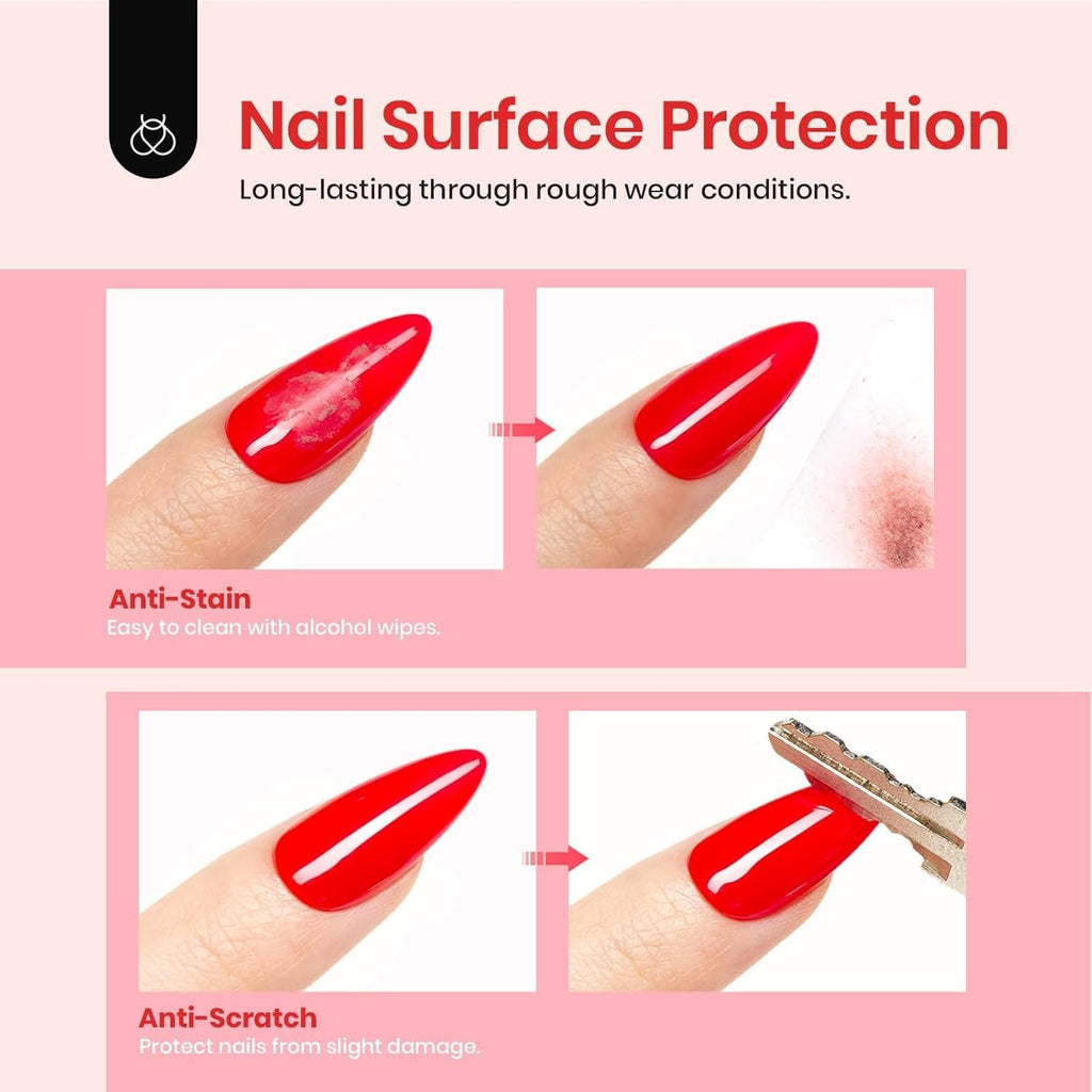 Beetles Builder Gel for Nails with Gel Base and Top Coat Set 3Pcs
