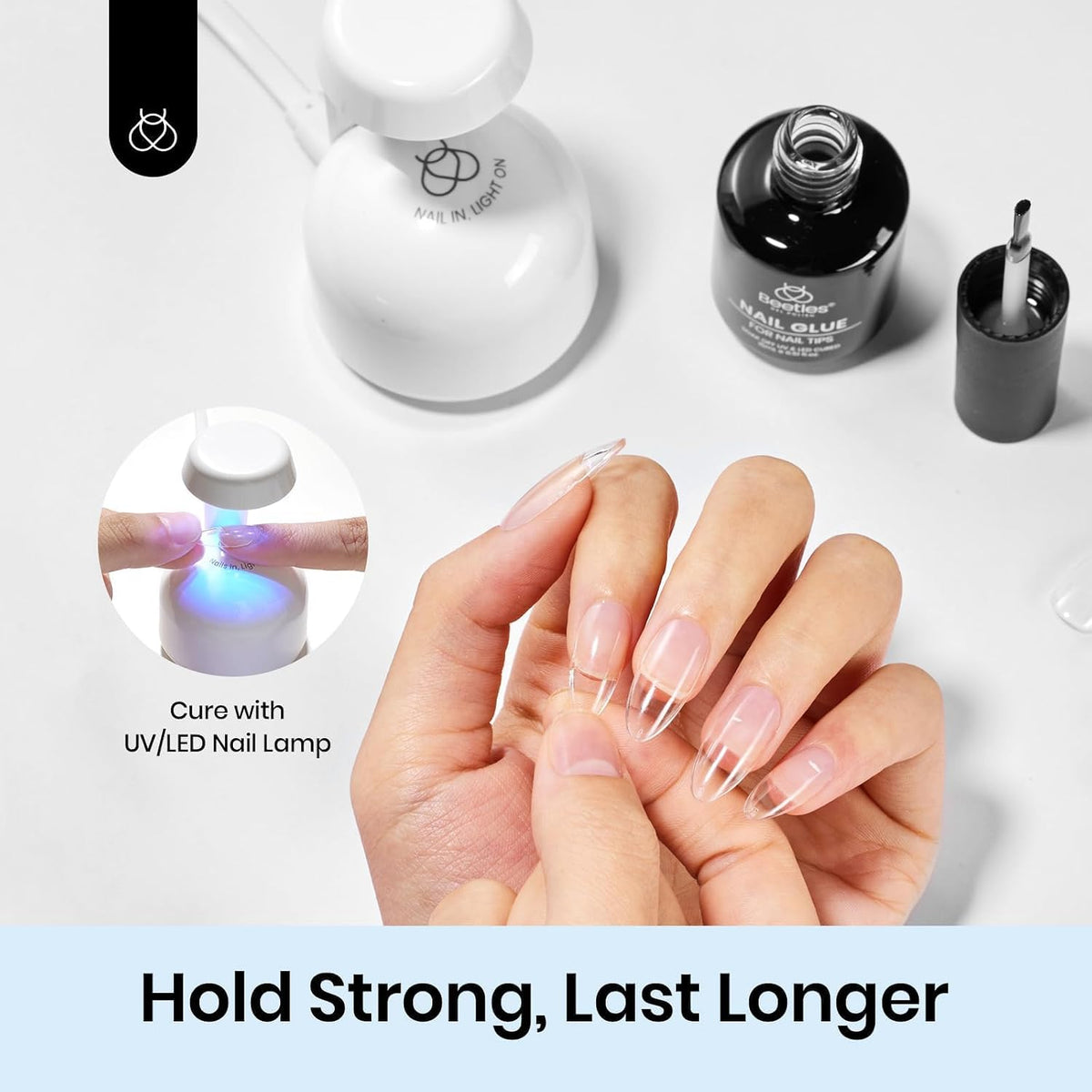 Beetles Gel Polish 9 in 1 Gel Nail Glue for Clear Acrylic Nail Tips