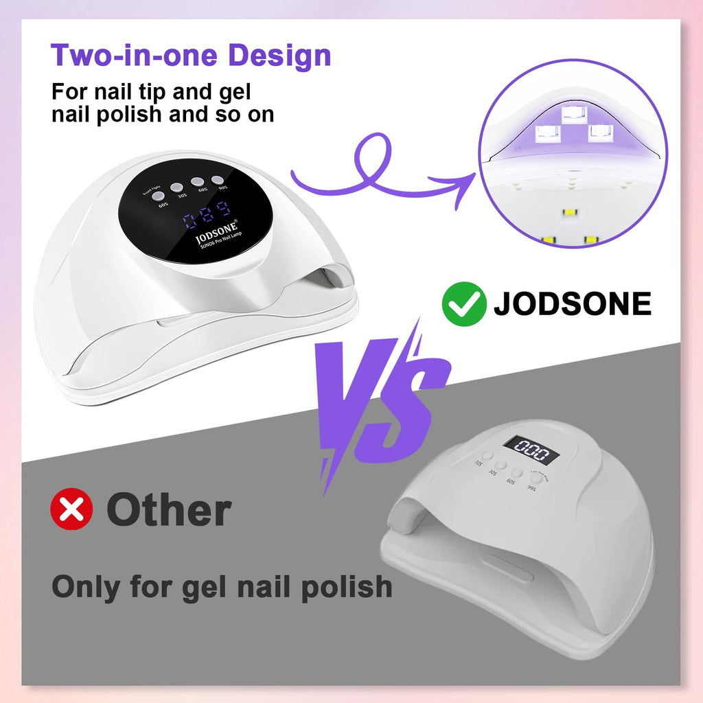 JODSONE U V LED Nail Lamp, Nail Dryer for Gel Polish, Led Light with Automatic Sensor & 4 Timers