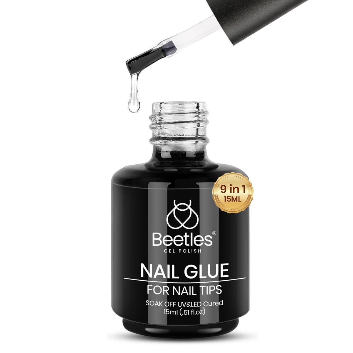 Beetles Builder Gel for Nails with Gel Base and Top Coat Set 3Pcs
