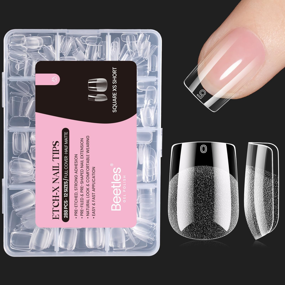 Beetles Gel Polish 9 in 1 Gel Nail Glue for Clear Acrylic Nail Tips