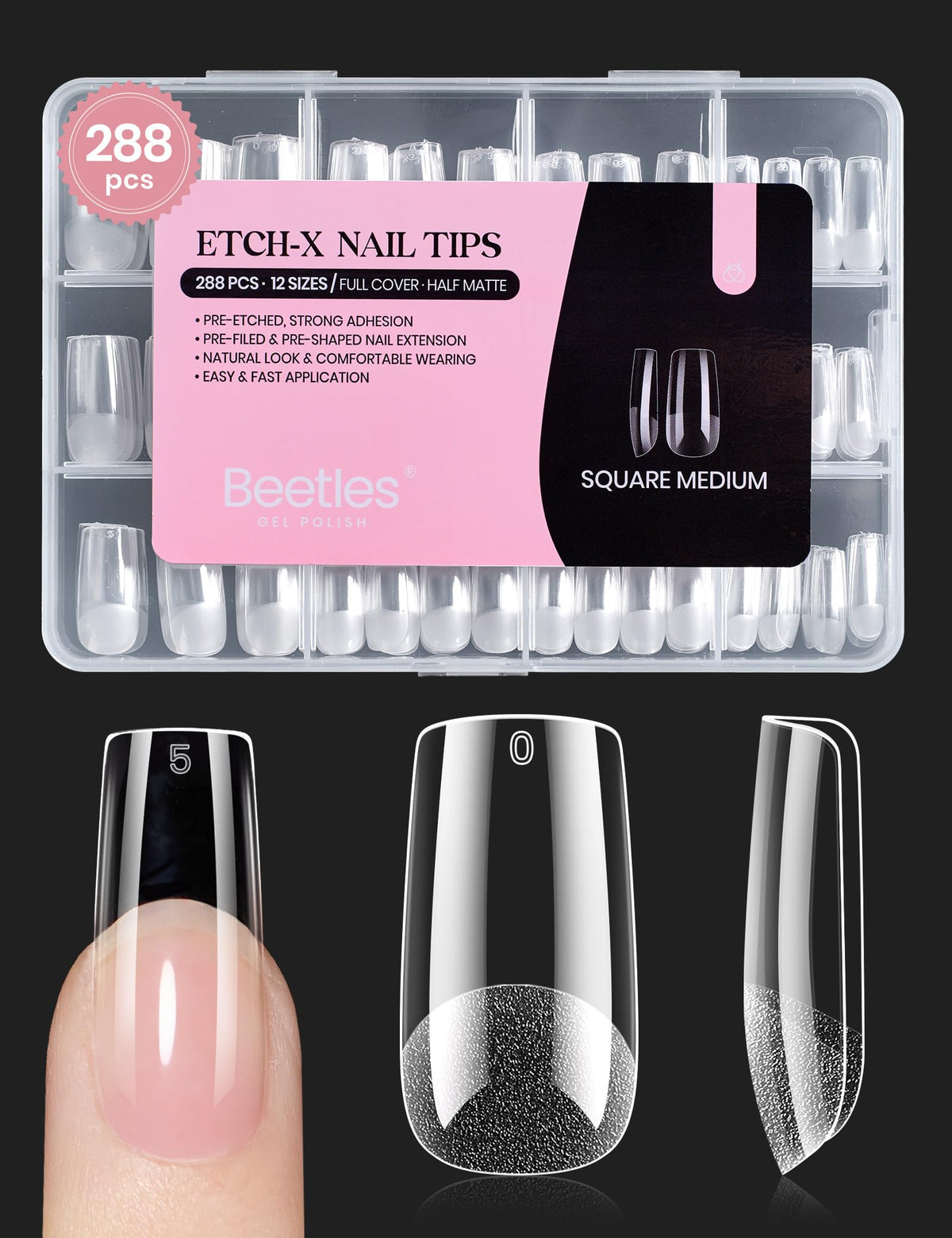 Beetles Gel Polish 9 in 1 Gel Nail Glue for Clear Acrylic Nail Tips