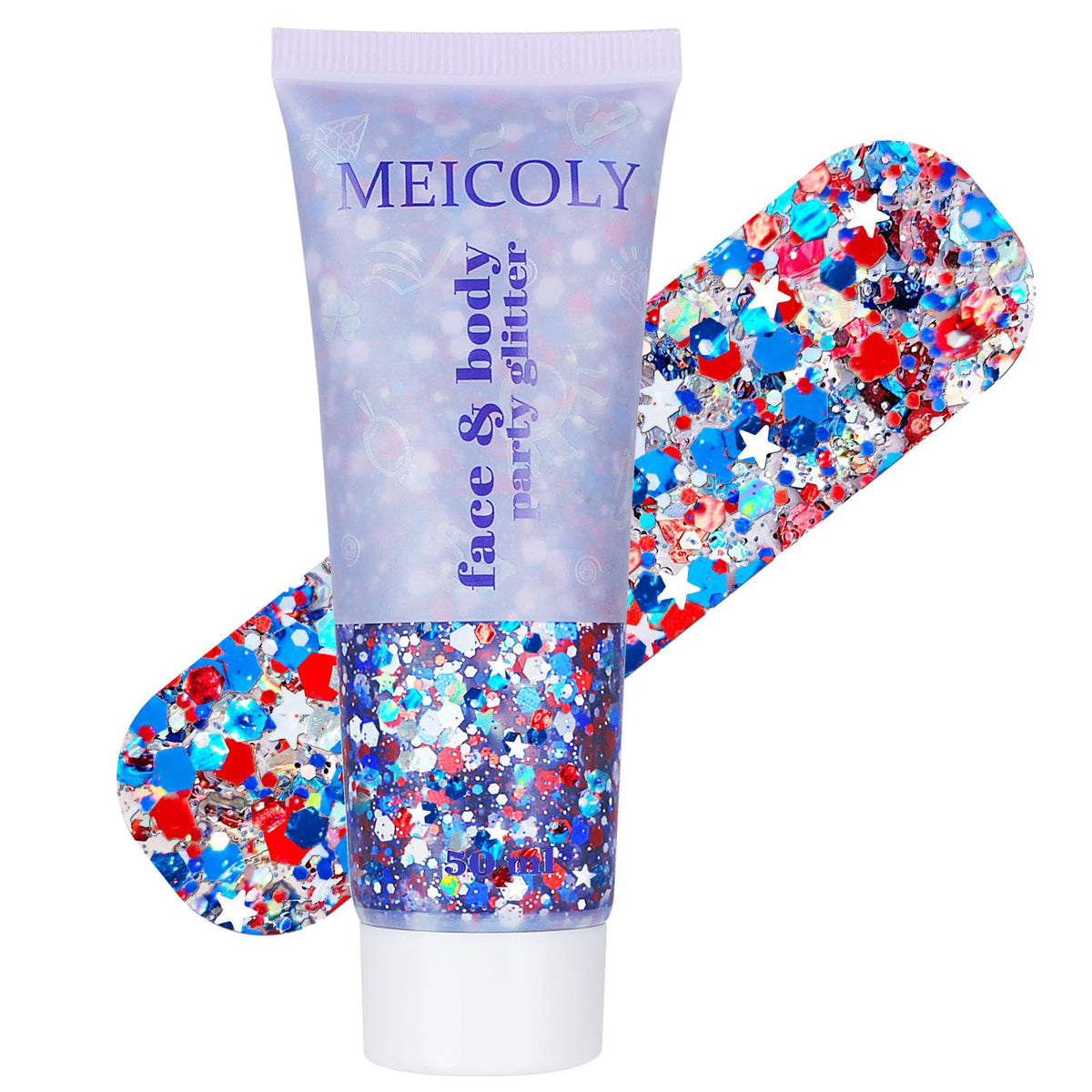 MEICOLY Chameleon Green Body Glitter,Holographic Self-Adhesive Face Glitter,Color Changing Mermaid Hair Glitter,Halloween Glitter Face Paint for Face Body Hair,St Patricks Day Accessories