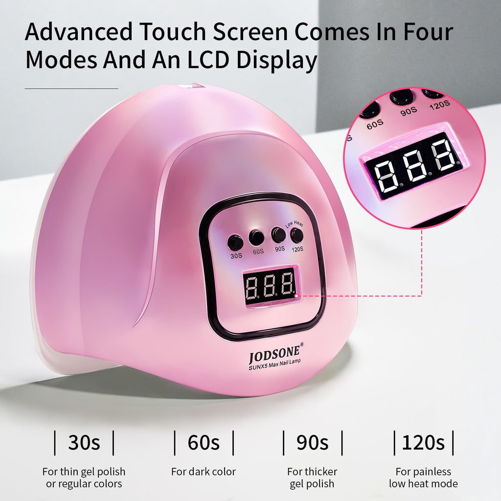 JODSONE U V LED Nail Lamp, Nail Dryer for Gel Polish, Led Light with Automatic Sensor & 4 Timers