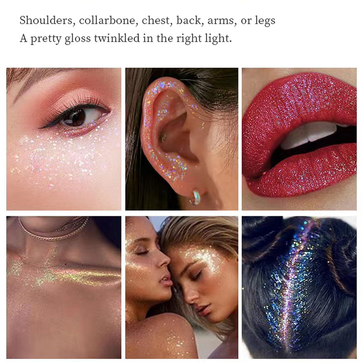 MEICOLY Chameleon Green Body Glitter,Holographic Self-Adhesive Face Glitter,Color Changing Mermaid Hair Glitter,Halloween Glitter Face Paint for Face Body Hair,St Patricks Day Accessories