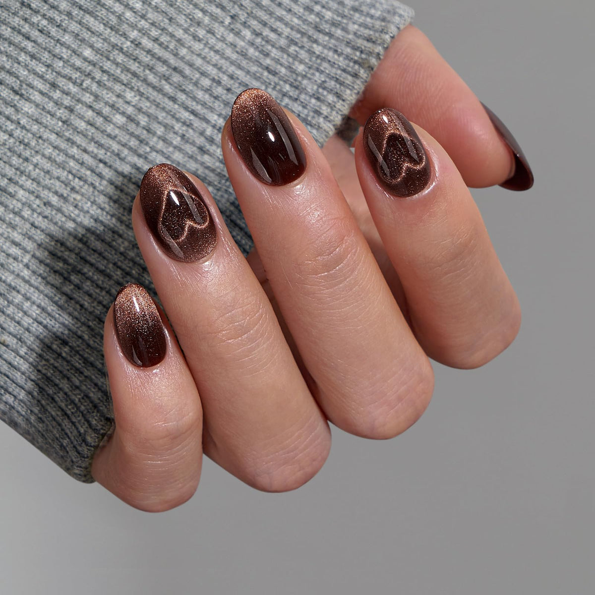 BTArtbox Press On Nails, Short Almond French Tip Nails, 32Pcs Full Kit