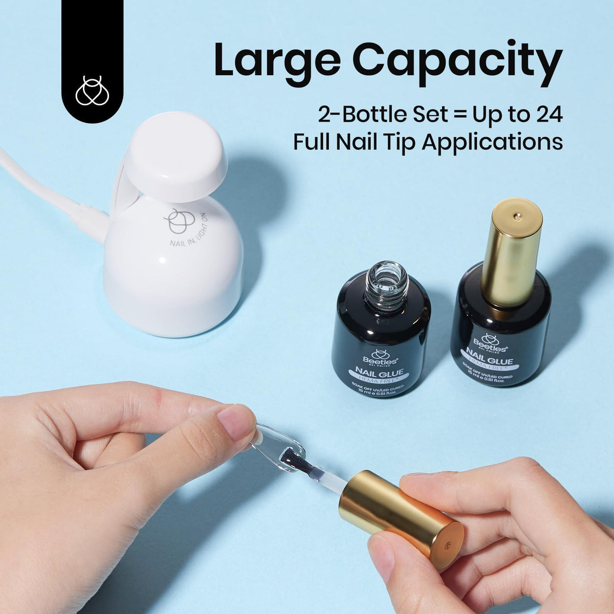 Beetles Gel Polish 9 in 1 Gel Nail Glue for Clear Acrylic Nail Tips