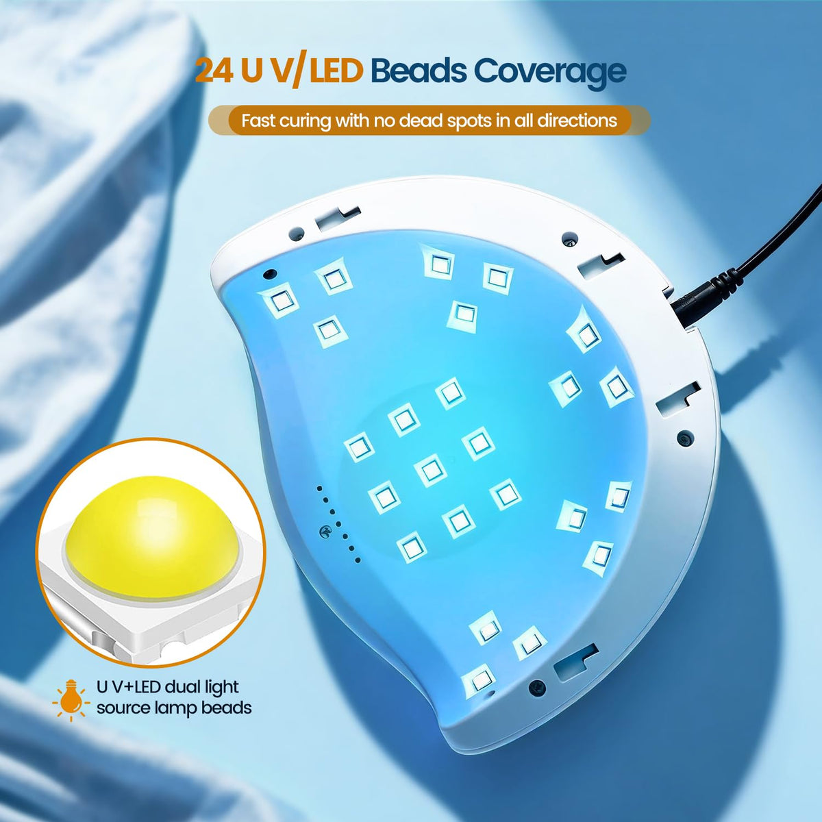 JODSONE U V LED Nail Lamp, Nail Dryer for Gel Polish, Led Light with Automatic Sensor & 4 Timers