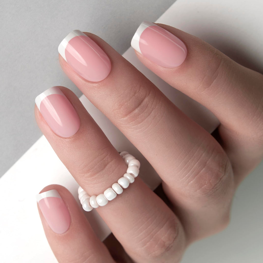 CurvLife Short Square Ombre Cat Eye Press On Nails, Obsidian Fade Black