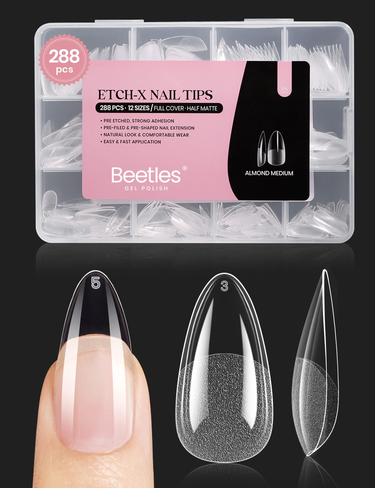 Beetles Gel Polish 9 in 1 Gel Nail Glue for Clear Acrylic Nail Tips