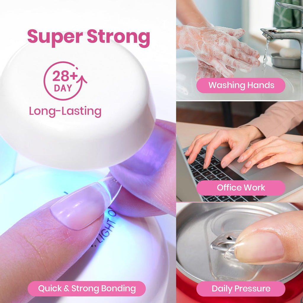Beetles Gel Polish 9 in 1 Gel Nail Glue for Clear Acrylic Nail Tips