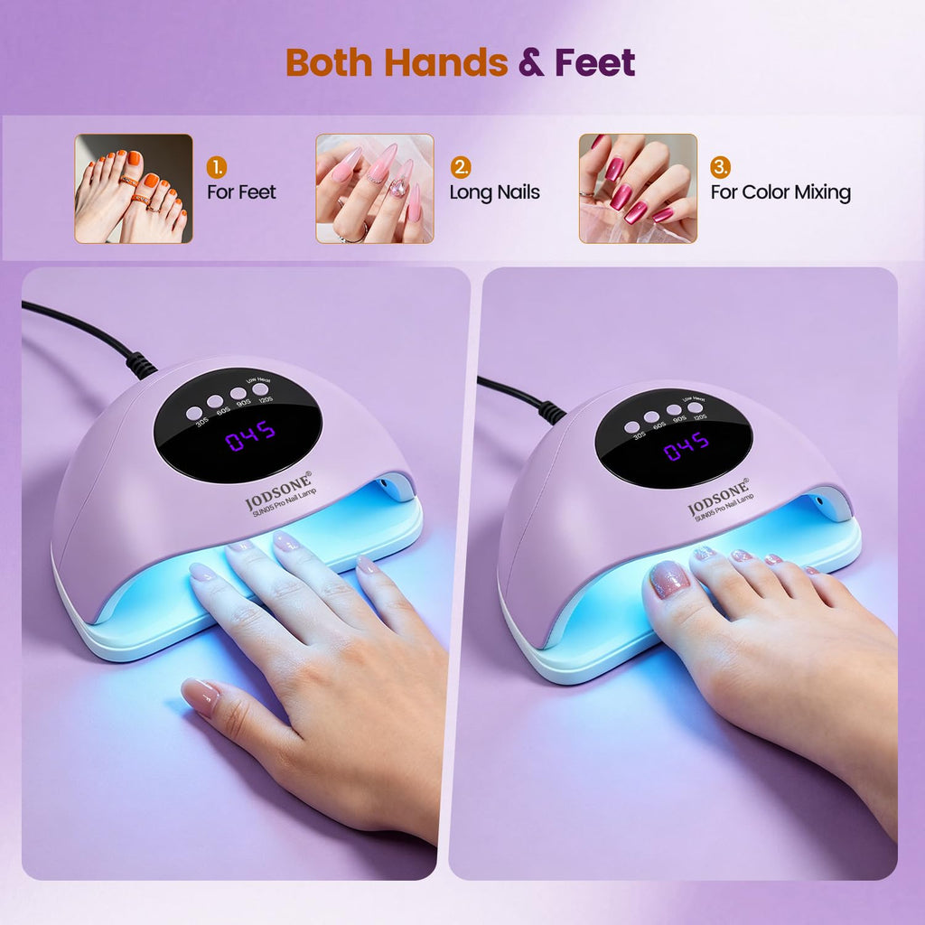JODSONE U V LED Nail Lamp, Nail Dryer for Gel Polish, Led Light with Automatic Sensor & 4 Timers