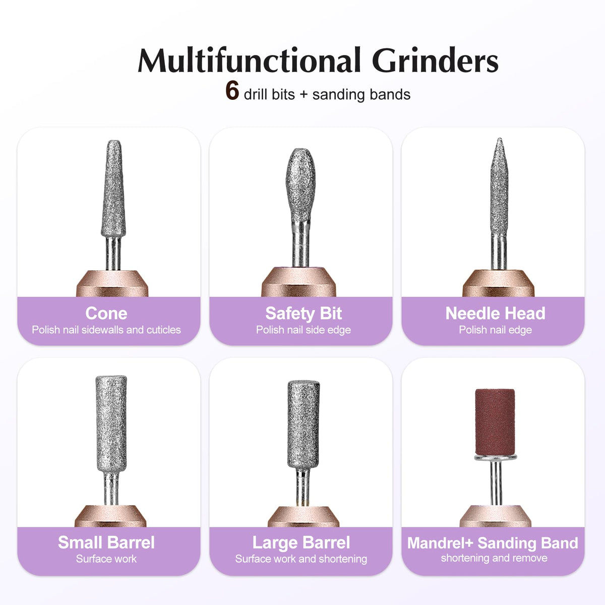 COSLUS C40 Electric Nail Drill Professional, Precise Speed Dial, Purple