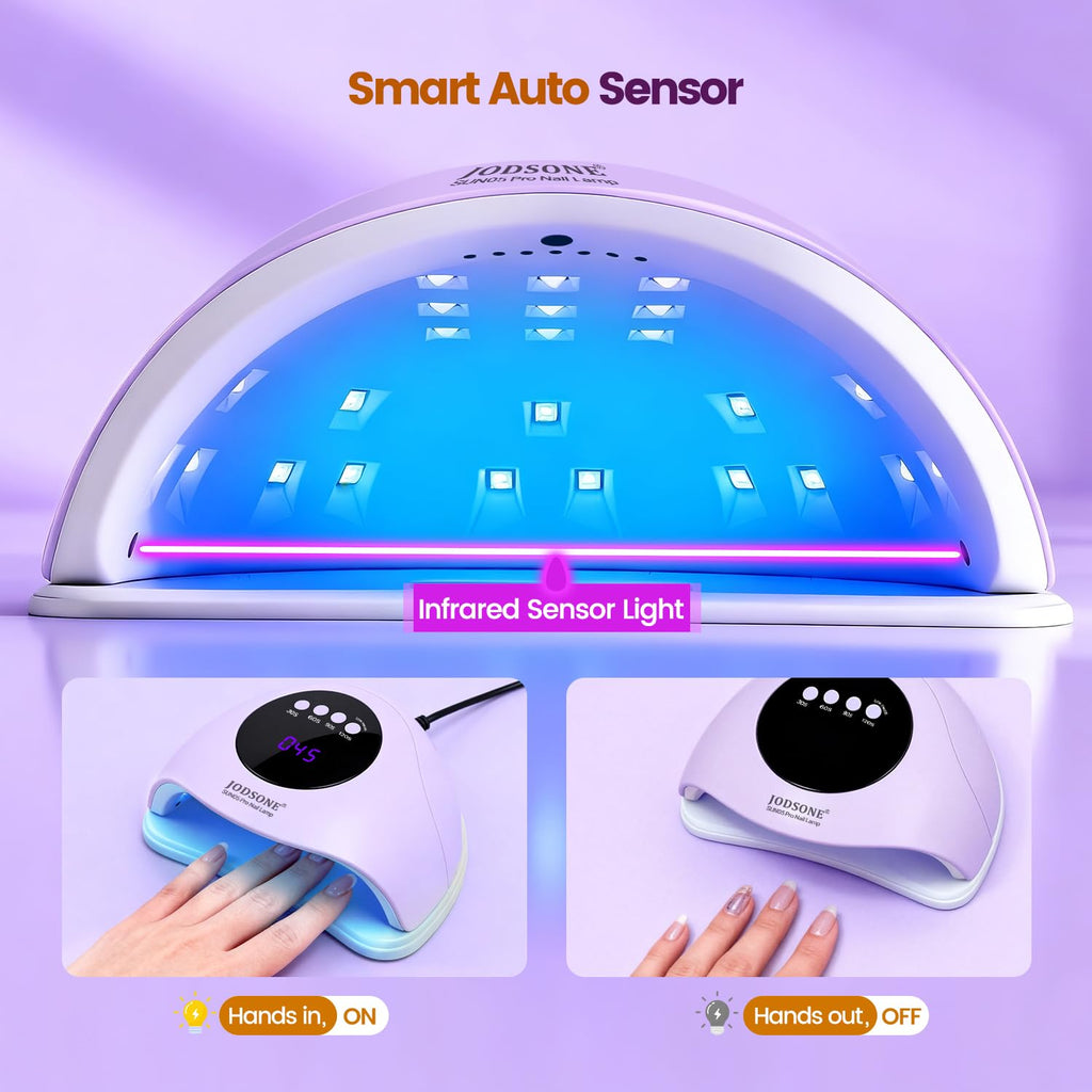 JODSONE U V LED Nail Lamp, Nail Dryer for Gel Polish, Led Light with Automatic Sensor & 4 Timers