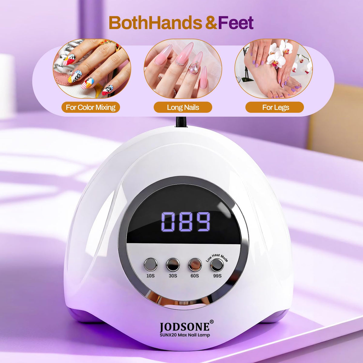 JODSONE U V LED Nail Lamp, Nail Dryer for Gel Polish, Led Light with Automatic Sensor & 4 Timers