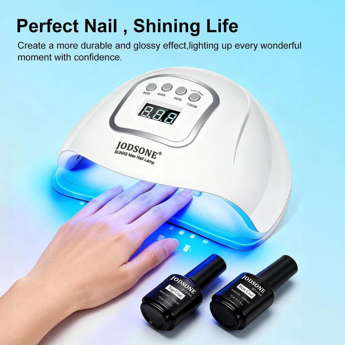 JODSONE U V LED Nail Lamp, Nail Dryer for Gel Polish, Led Light with Automatic Sensor & 4 Timers