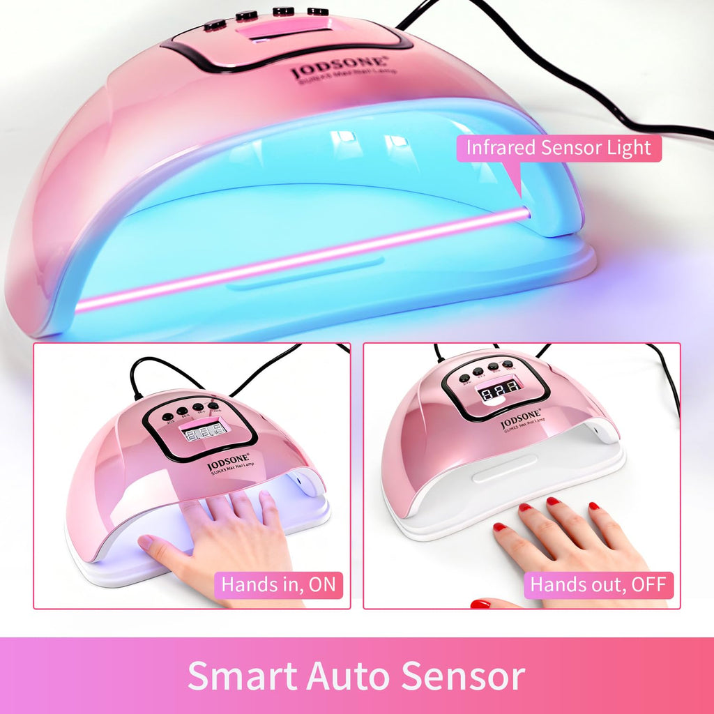 JODSONE U V LED Nail Lamp, Nail Dryer for Gel Polish, Led Light with Automatic Sensor & 4 Timers