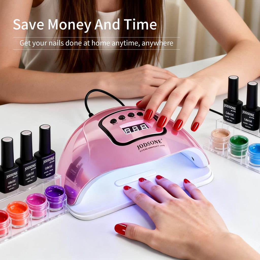 JODSONE U V LED Nail Lamp, Nail Dryer for Gel Polish, Led Light with Automatic Sensor & 4 Timers