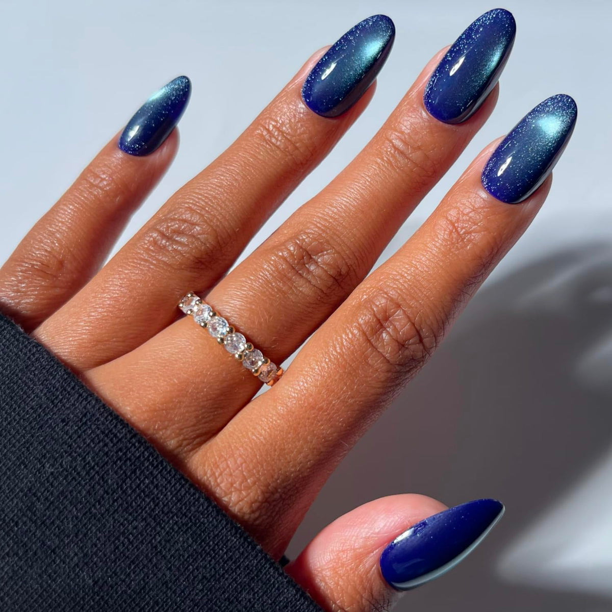 Glamnetic Halloween Press On Nails, Short Oval Cat-Eye, Bitter Orange
