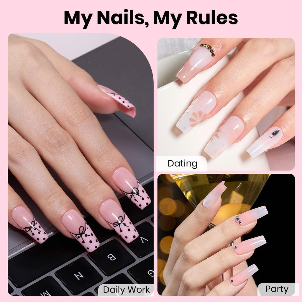 Beetles Gel Polish 9 in 1 Gel Nail Glue for Clear Acrylic Nail Tips