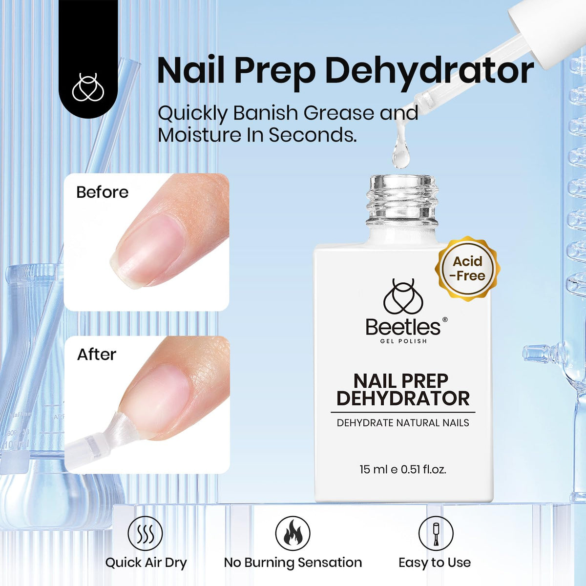 Beetles Builder Gel for Nails with Gel Base and Top Coat Set 3Pcs