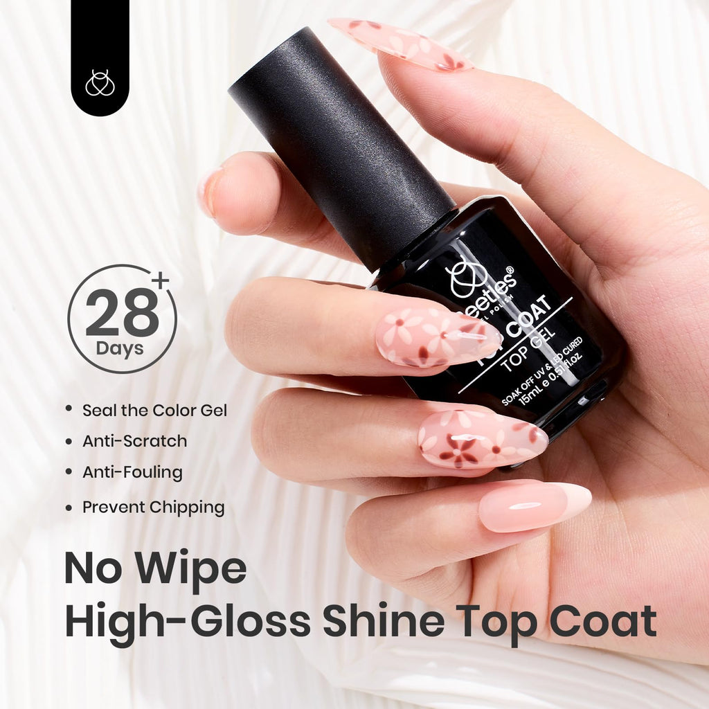 Beetles Builder Gel for Nails with Gel Base and Top Coat Set 3Pcs
