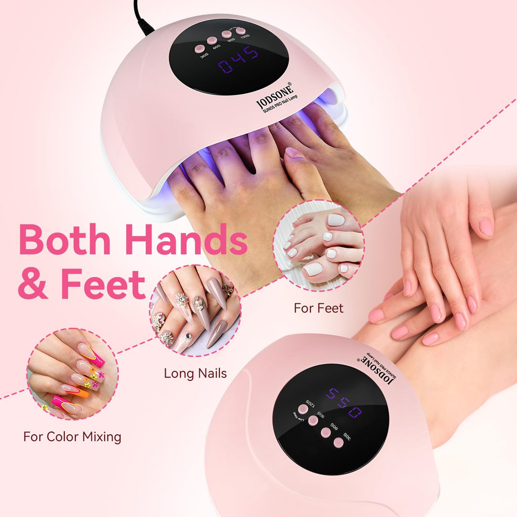 JODSONE U V LED Nail Lamp, Nail Dryer for Gel Polish, Led Light with Automatic Sensor & 4 Timers