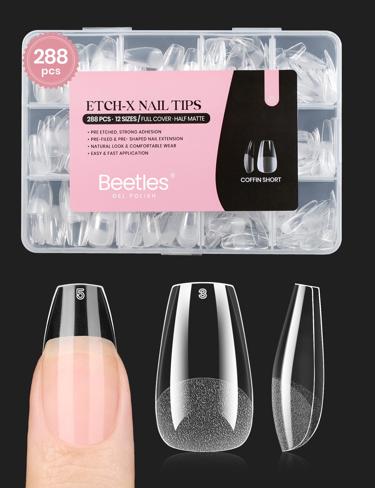 Beetles Gel Polish 9 in 1 Gel Nail Glue for Clear Acrylic Nail Tips