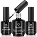 Beetles Builder Gel for Nails with Gel Base and Top Coat Set 3Pcs