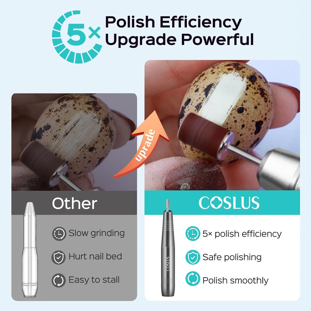 COSLUS C40 Electric Nail Drill Professional, Precise Speed Dial, Purple