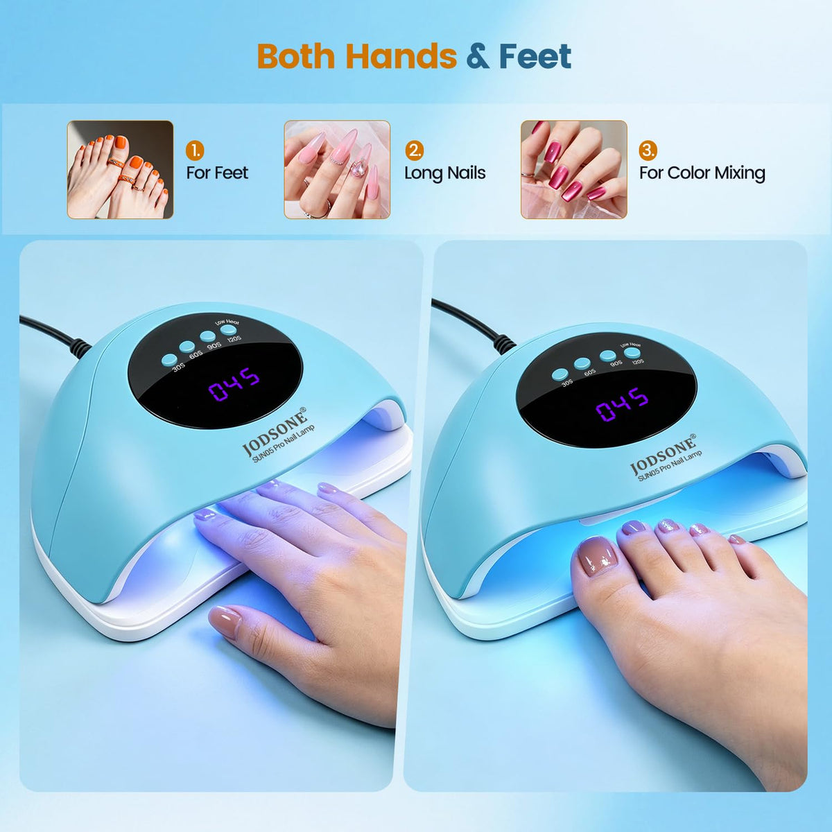JODSONE U V LED Nail Lamp, Nail Dryer for Gel Polish, Led Light with Automatic Sensor & 4 Timers