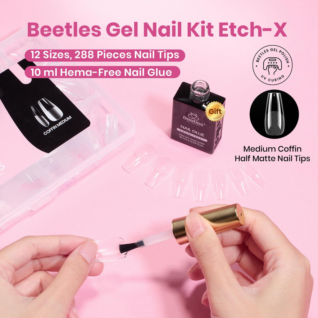 Beetles Gel Polish 9 in 1 Gel Nail Glue for Clear Acrylic Nail Tips