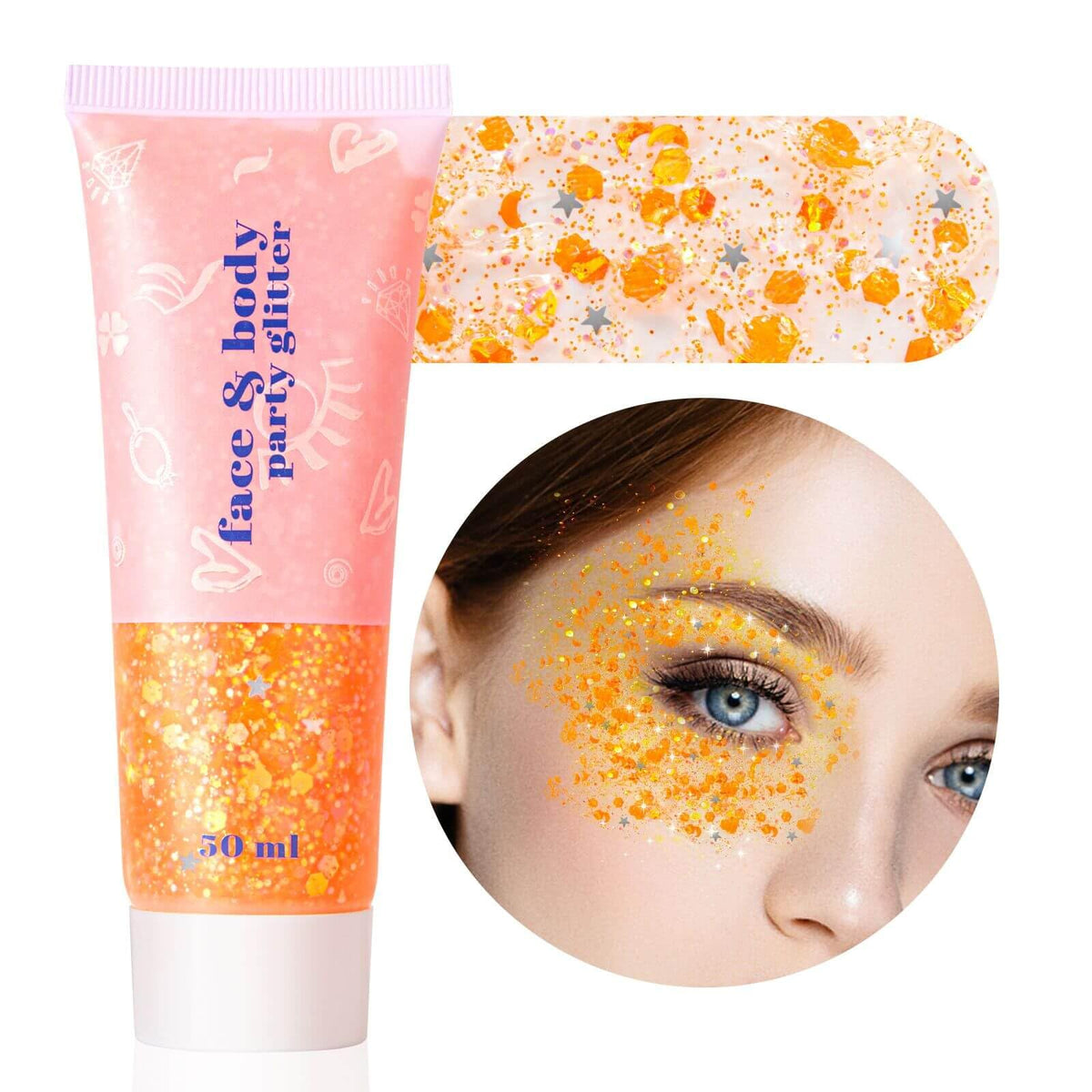 MEICOLY Chameleon Green Body Glitter,Holographic Self-Adhesive Face Glitter,Color Changing Mermaid Hair Glitter,Halloween Glitter Face Paint for Face Body Hair,St Patricks Day Accessories